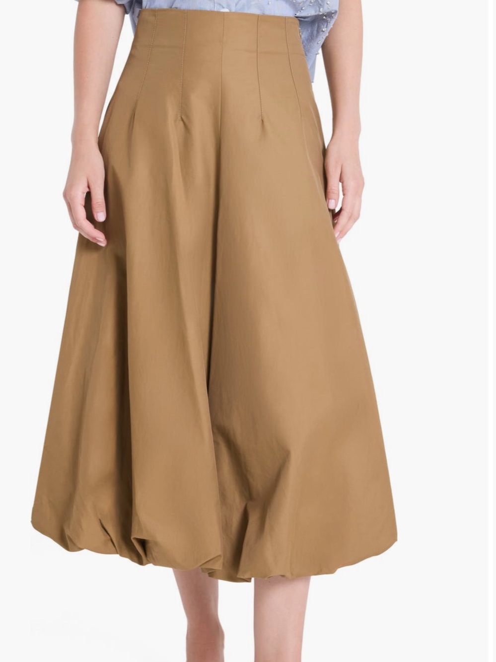 TWP bubble hem midi skirt size 8.